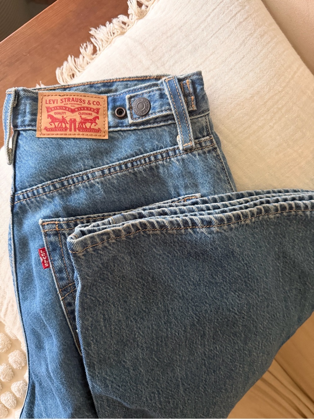 Levi's relaxed wide-leg blue denim jeans - Cinch Baggy - Picture 4 of 6